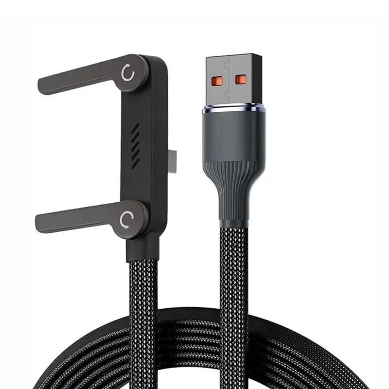 240W PD Fast Charging Type C to Type C Cable USB C to Type C Cable with Foldable Stand Phone Holder