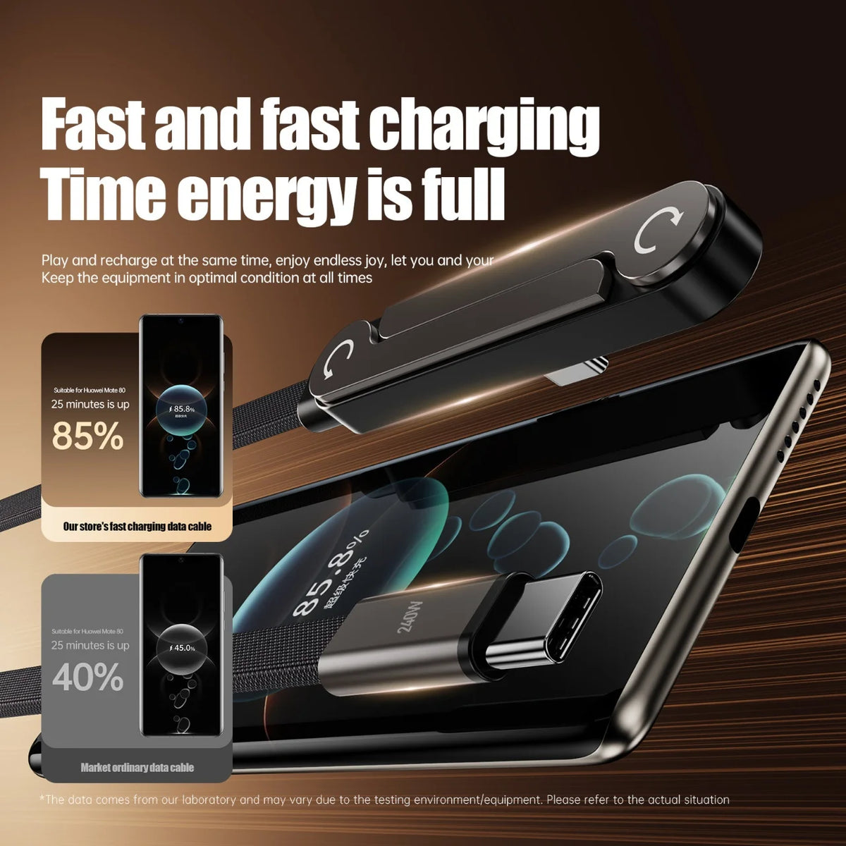 240W PD Fast Charging Type C to Type C Cable USB C to Type C Cable with Foldable Stand Phone Holder